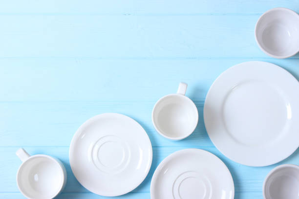istock Set of dishes and kitchen utensils top view. 1314093118