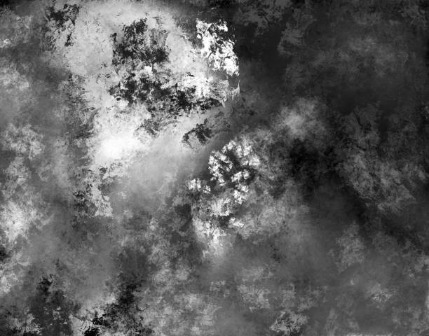 Modern monochrome painting Retro painted canvas surface Abstract dirty cement texture Grunge pattern Black white textured backdrop