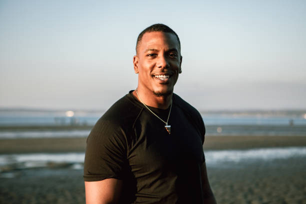istock Adult Man Portrait on Beach 1314098177