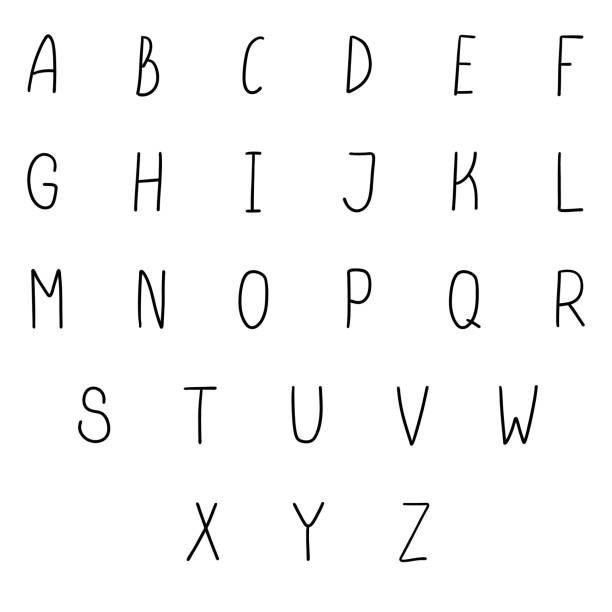 50+ Thin Handwritten Alphabet And Punctuation Marks Lettering ...