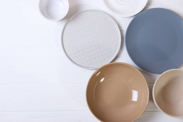 istock Set of dishes and kitchen utensils top view. 1314103371