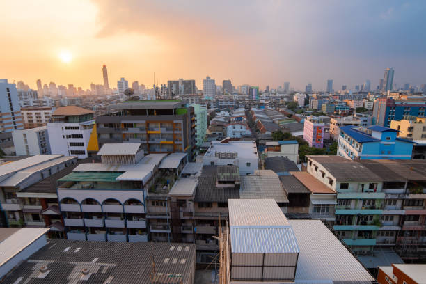 istock Bangkok cityscape and sunset 1314108617