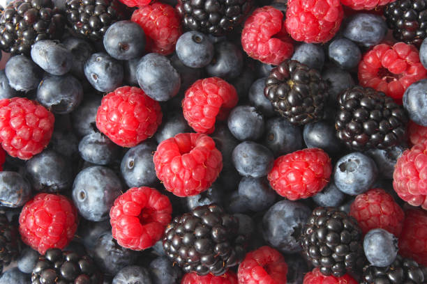 istock Background from a set of different berries. 1314109731