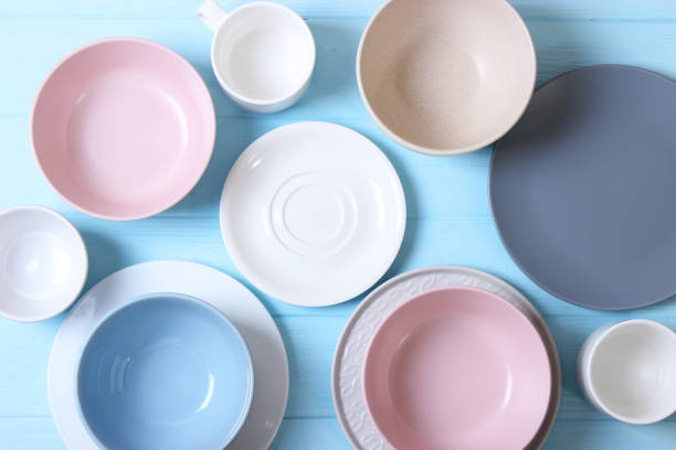 istock Set of dishes and kitchen utensils top view. 1314114941