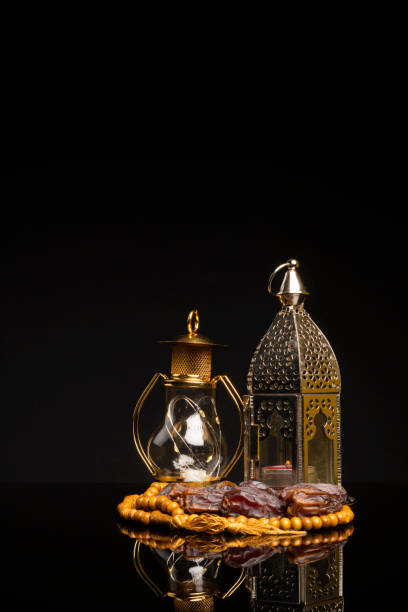 istock Arabic / Islamic set with lantern lamp in dark background 1314124100
