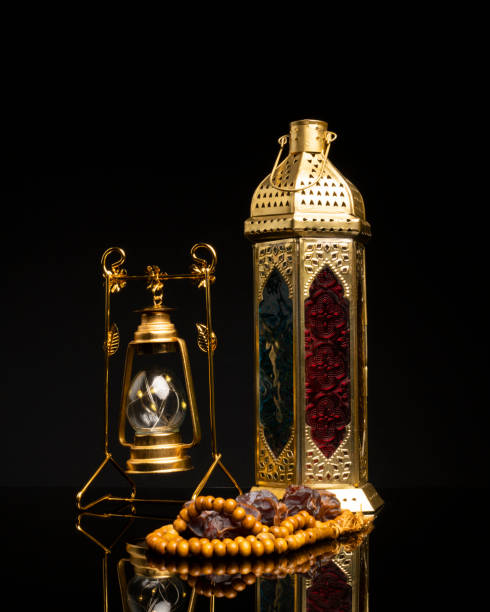 istock Arabic / Islamic set with lantern lamp in dark background 1314124114