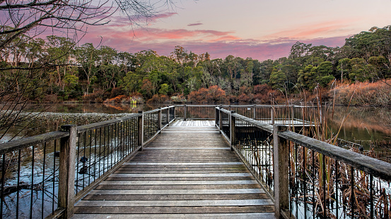 Cold winters morning at Daylesford's Jubilee Lake