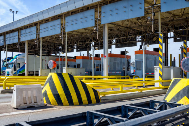 istock Toll gates at highway A4, Poland 1314143926