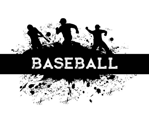 ilustrações de stock, clip art, desenhos animados e ícones de baseball sport player silhouettes with bat, balls - silhouette running cap hat