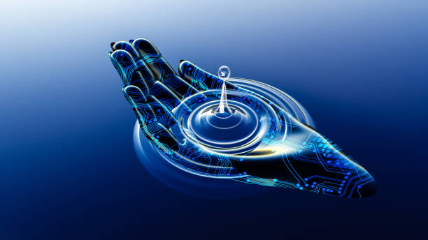istock A robot's hand that scoops up safe and clean water. 1314144769