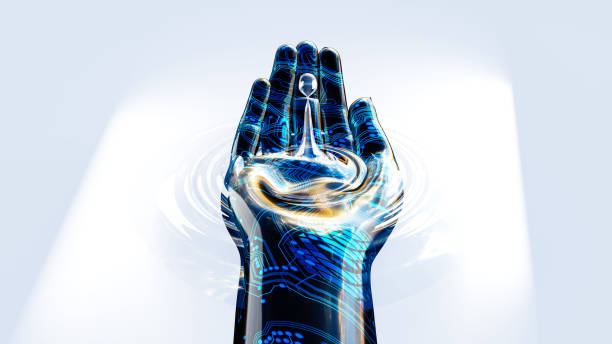 istock A robot's hand that scoops up safe and clean water. 1314144784