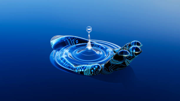 istock A robot's hand that scoops up safe and clean water. 1314144808