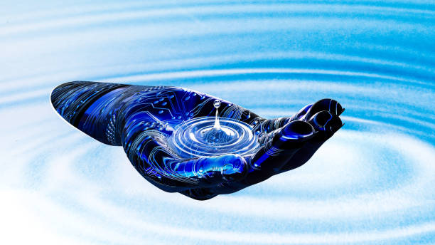 istock A robot's hand that scoops up safe and clean water. 1314144809