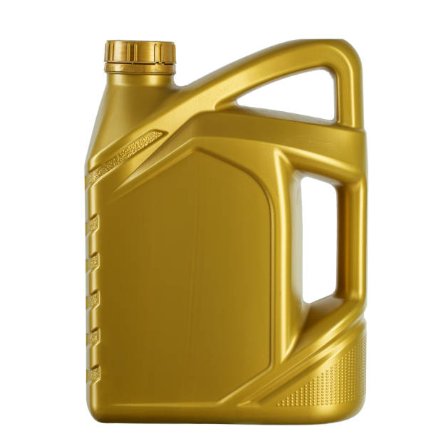 istock Plastic canister gold colors isolated on white background. 1314148088