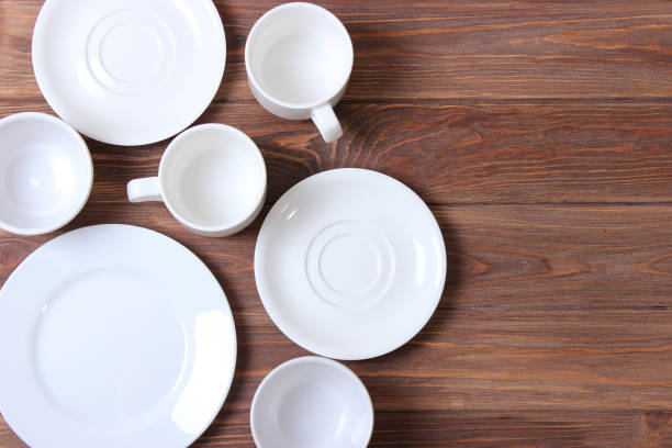 istock Set of dishes and kitchen utensils top view. 1314149468