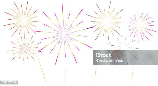 Fireworks Gradient Colorful Gradient Launch Fireworks Vector Material Stock Illustration ...