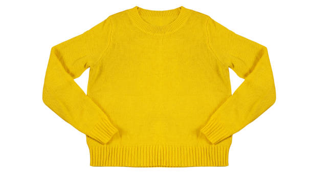 Yellow sweater shirt blouse, Yellow fleece sweatshirt isolated over white, Blank yellow sweater mock up isolated on a white background Yellow sweater shirt blouse, Yellow fleece sweatshirt isolated over white, Blank yellow sweater mock up isolated on a white background cardigan sweater stock pictures, royalty-free photos & images