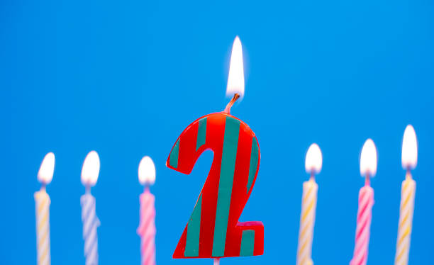 istock Birthday Burning number 2 Candle. 1314159853