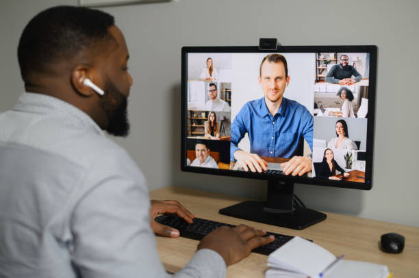 istock An African guy is talking via video call 1314160877