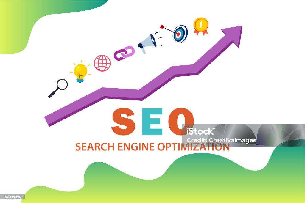 A Engine Optimization Graph Search Engine Optimization With Graph Stock Illustration - Download ...