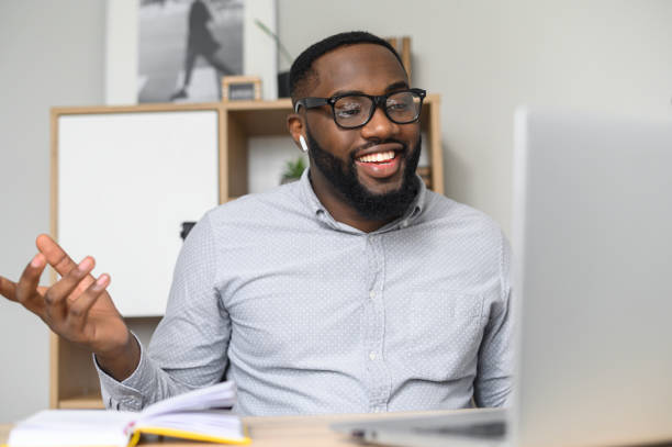 istock African-American office worker on a video call 1314161305