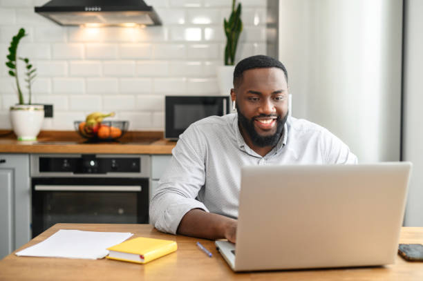istock African American man studying online from home 1314161941