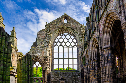 Holyrood Abbey is a ruined Augustinian abbey in Edinburgh, Scotland. Since the 15th century, Holyrood Abbey has been the site of many royal coronations, ceremonial marriages, and burials of monarchs.