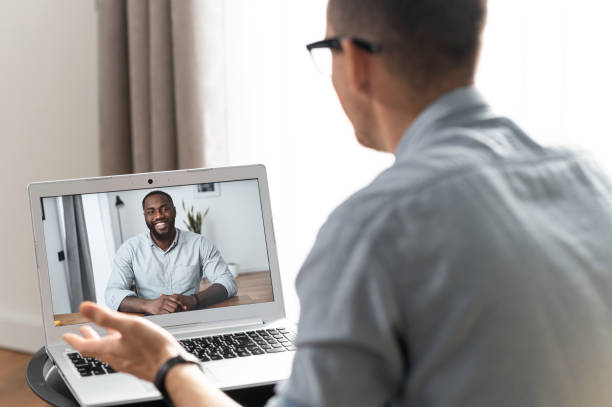istock Online video conference on the screen 1314163391