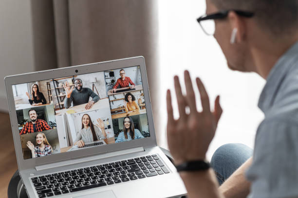 istock Online video conference on the screen 1314163472