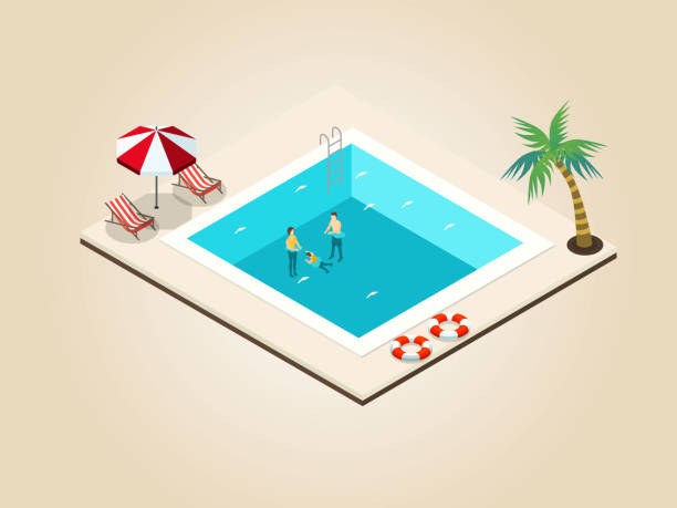 illustrations, cliparts, dessins animés et icônes de 51-2 - swimming pool child swimming buoy