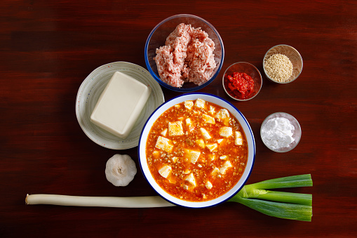 Lamb spicy soup with chickpeas. Moroccan food