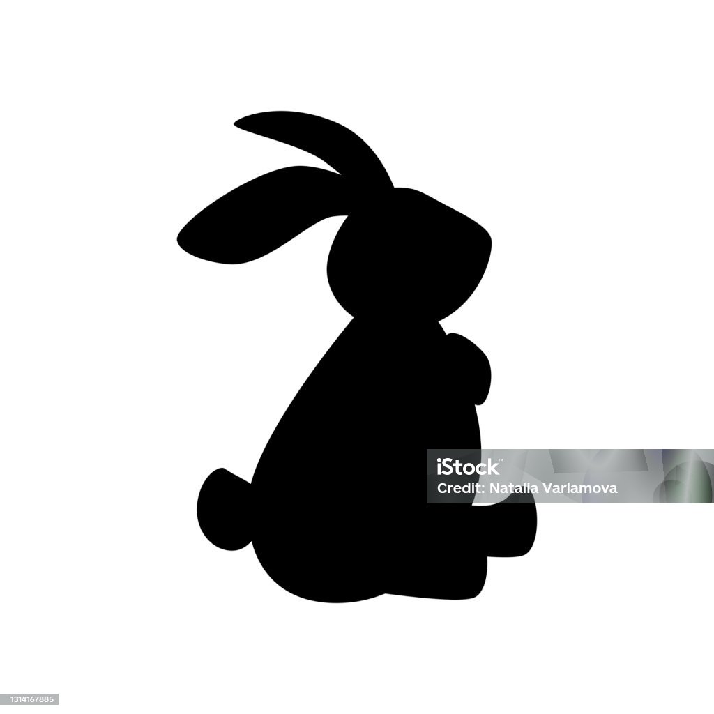 Side Silhouette Rabbit White Bunny Silhouette