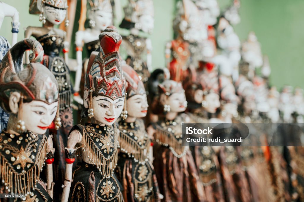 wayang golek, the famous handcraft from Indonesia wayang golek is one of the traditional Sundanese puppet arts from West Java, Indonesia Puppet Stock Photo