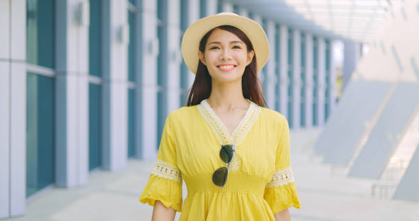 istock Asian female traveler walking 1314176735