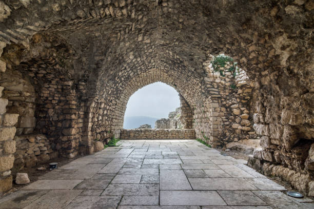 Smar Jbeil citadel or fortress, an old Crusader castle in ruin, north Lebanon