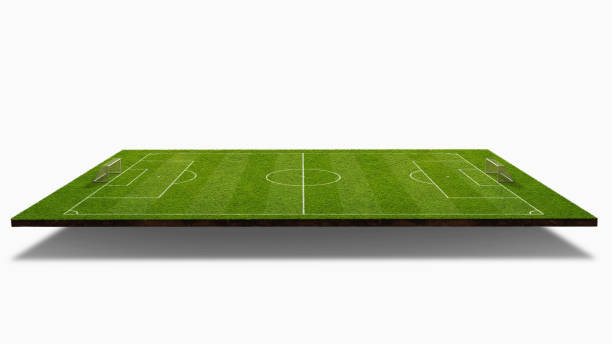 fußballfeld von oben - textur hintergrund - football feld stock-fotos und bilder