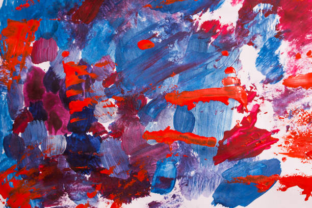 istock oil paint brush strokes on paper. multicoloure 1314184018