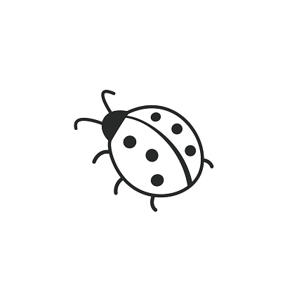Cute Ladybug Or Ladybird Outline Stock Illustration - Download Image Now -  Ladybug, Insect, Line Art - iStock