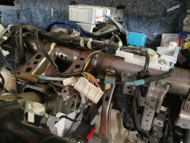 istock open cover case for maintenance and fixing breakdown center console car. automobile engine part in vehicle motor technology. 1314190309