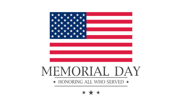 Memorial day. Happy memorial day. Flag usa. Honoring all who served banner for memorial day. Vector Memorial day. Happy memorial day. Flag usa. Honoring all who served banner for memorial day. Vector illustration memorial day stock illustrations