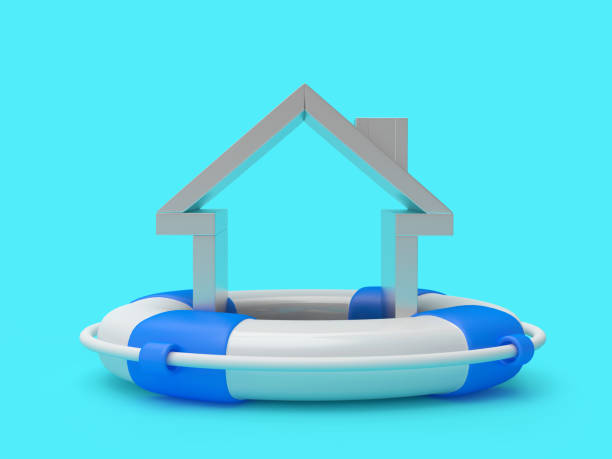 istock House in a lifebuoy on a blue 1314195972