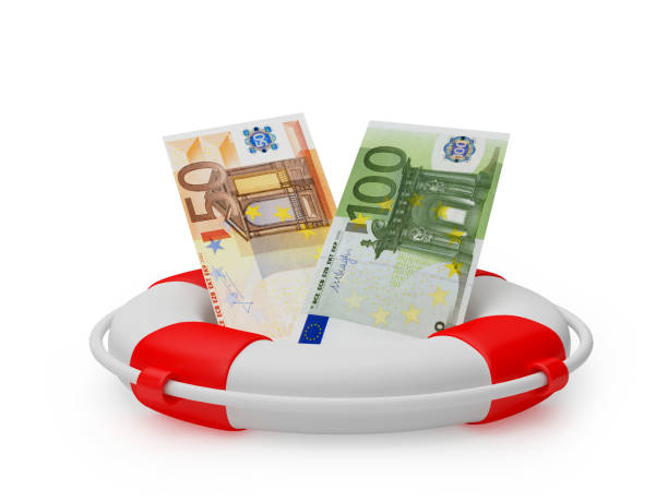 istock Euro banknotes in lifebuoy 1314196092
