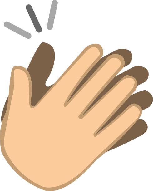 ilustrações de stock, clip art, desenhos animados e ícones de vector illustration of clapping hands emoticon - clapping applauding gratitude human hand