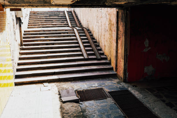 istock Destroyed underground passage in the city 1314199629