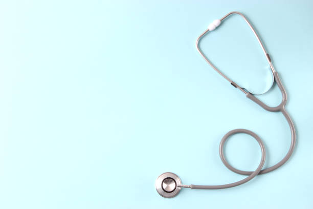 istock stethoscope on color background. Health, medicine 1314200979