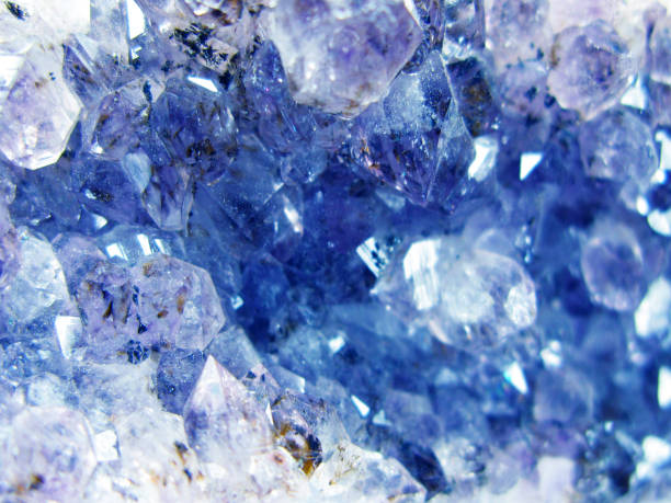 aquamarine natural quartz blue gem geological crystals texture background