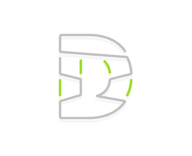 istock D letter ecology logo. Vector font for bio posters, spa emblem, vegan, herbal and botanical cards etc. 1314205371