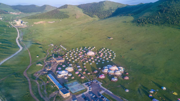 istock camping from yurts in a mountain valley in Mongolia 1314205611