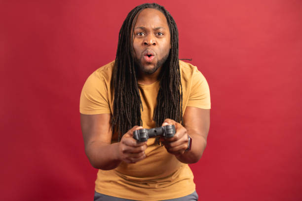 istock Portrait of a passionate black man with game console 1314207720
