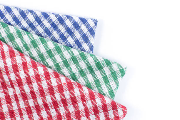 istock Set of colored cloth napkins for a holiday table, top view, place for text, copy space. 1314207801